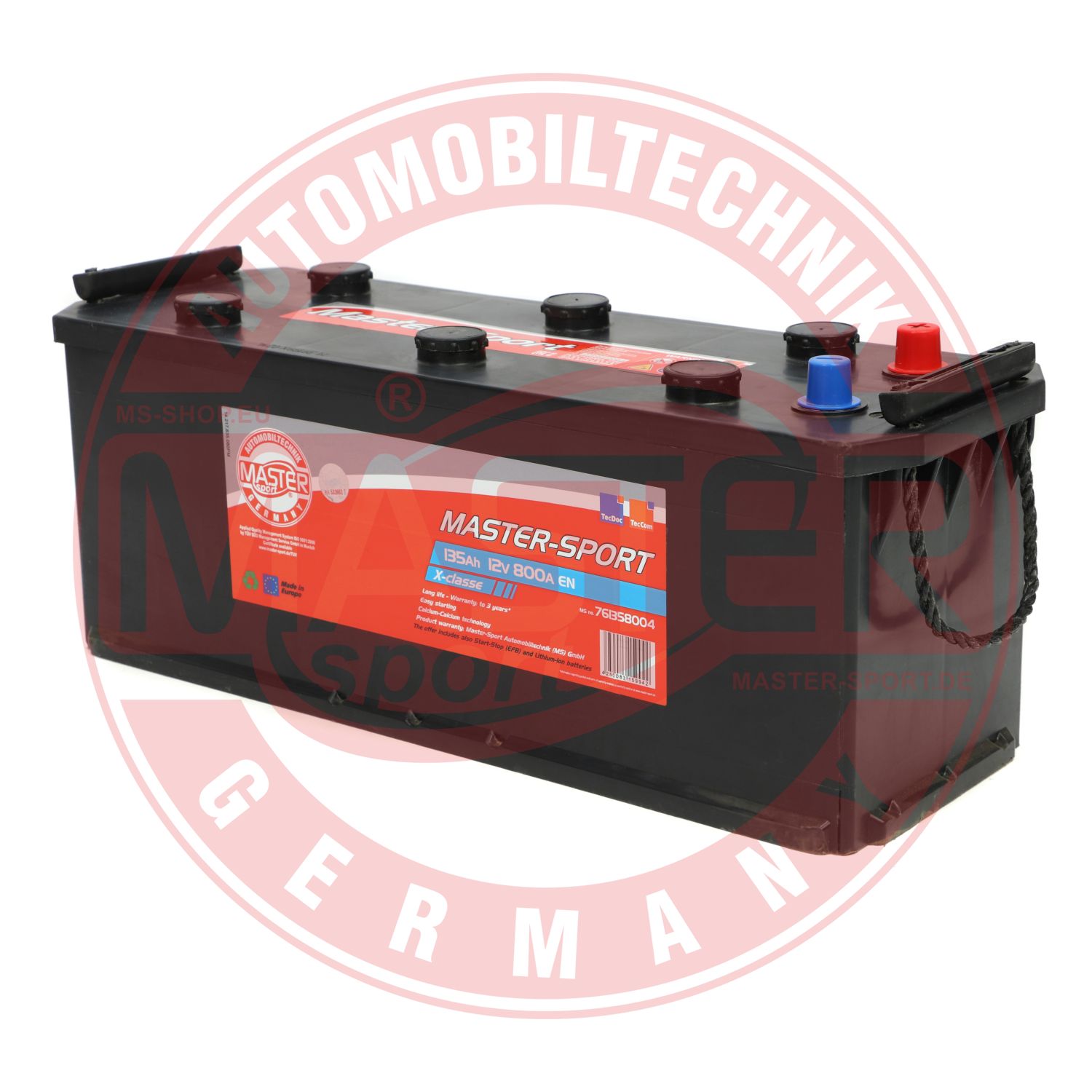 MASTER-SPORT GERMANY 761358004 Starter Battery for CASE IH DAF DEUTZ-FAHR ERF FAP FENDT FORD INTERNATIONAL HARV. IVECO JOHN DEER